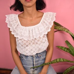 SOLDVtg off the shoulder 70s top